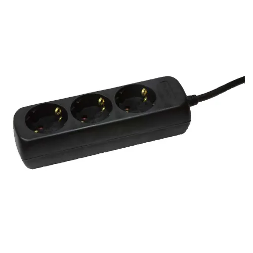 PRELUNGITOR LOGILINK, Schuko x 3, cablu 3G 1.5mm2, 230 V/16 A, 50 Hz, max. 3500 W, IP20, 1.5m, negru, "LPS205B" (timbru verde 0.8 lei)