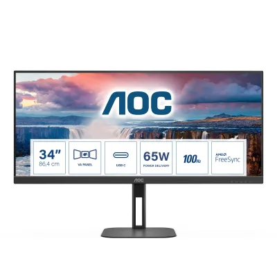 MONITOR 34" AOC U34V5C/BK "U34V5C/BK" (timbru verde 7 lei)