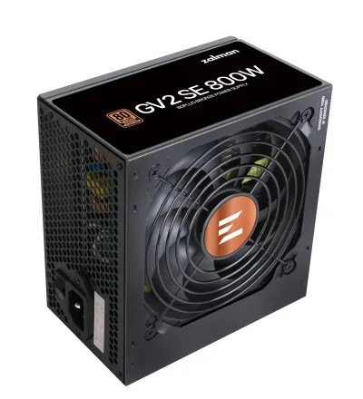 SURSA Zalman "ZM800", 800W,  certificare 80Plus Bronze, non-modular,  fan 120mm, negru, "ZM800-GV2SE" (timbru verde 2 lei)