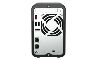 NAS QNAP 264 2-Bay, CPU Intel Celeron N5105/N5095 4-core/4-thread Processor, RAM 8 GB DDR4 (onboard, not expandable), HDD 2 x 2.5"/3.5" SATA 6Gbps + 2 x M.2 2280 PCIe Gen 3 x1 SSD slots (neincluse), LAN: 2 x 2.5GbE (optional 10GbE expansion via a PCIe