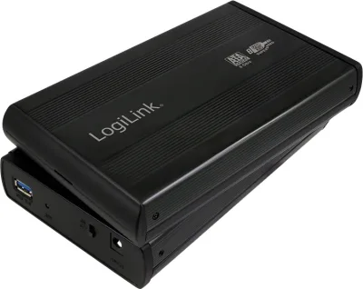 RACK extern LOGILINK, extern pt. HDD, 3.5 inch, S-ATA, interfata PC USB 3.0, aluminiu, negru, "UA0107" (timbru verde 0.8 lei)
