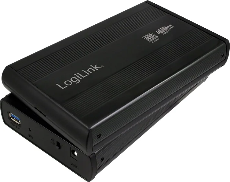 RACK extern LOGILINK, extern pt. HDD, 3.5 inch, S-ATA, interfata PC USB 3.0, aluminiu, negru, "UA0107" (timbru verde 0.8 lei)
