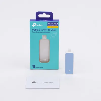 ADAPTOR RETEA TP-LINK , extern, USB 2.0, port RJ-45, 100 Mbps, "UE200" (timbru verde 0.18 lei)