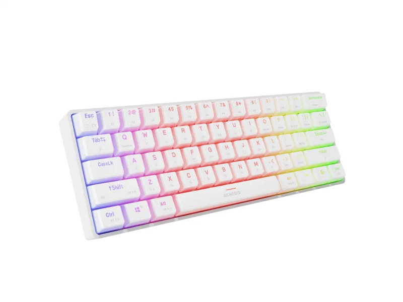 Tastatura Mecanica Gaming Genesis Thor 660 G2, RGB, Wireless, Alb