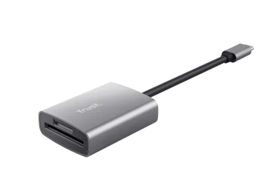 Hub USB Trust Dalyx Fast, USB-C, 2 porturi, Argintiu