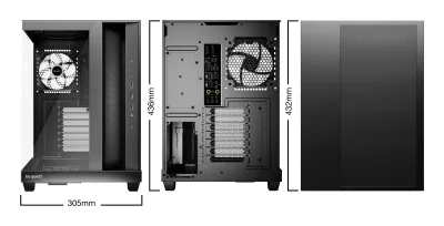 CARCASA be quiet "Light Base 500 LX Black", middle tower, gaming, fara sursa, suporta 10xfan, 4xfan inclus, , USB Type-C x 1, USBx2, audio+mic, 7 sloturi expansiune, negru, "BGW85" (timbru verde 0.32lei)