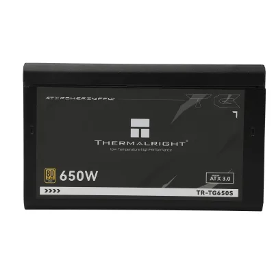 SURSA Thermalright "TR-TG650S", 650W,  certificare 80 Plus Gold, non-modular, LLC, DC to DC,  fan 120mm, negru, "TR-TG650S" (timbru verde 2 lei)