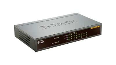 SWITCH PoE D-LINK  8 porturi 10/100Mbps (4 PoE), IEEE 802.3af, carcasa metalica, "DES-1008PA" (timbru verde 2 lei)
