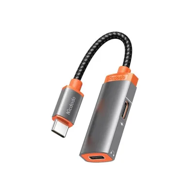 Mcdodo Adaptor Oryx Series Type-C la Dual Type-C PD, 60W Black (audio + incarcare)