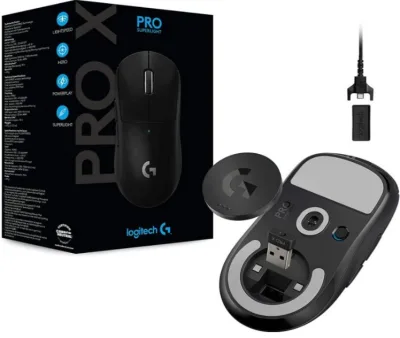 LOGITECH PRO X SUPERLIGHT Wireless Gaming Mouse BLACK EWR2 "910-005881"  (timbru verde 0.18 lei)