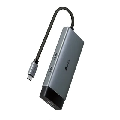 Hub USB TP-Link UH5020C, USB-C, 5 porturi, HDMI, Gri
