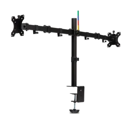 SUPORT de birou KENSINGTON, pt 2 TV/monitor plat, diag. max 32 inch, rotatie, inclinare, pivotare, orizontala, verticala, totala, max 8 Kg, "K55409WW"