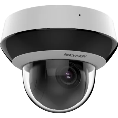 Camera de supraveghere IP Mini Dome PTZ 4X Outdoor 4MP Hikvision DS-2DE2A404IWG1-E/W, lentila varifocala: 2.8-12mm, iluminare min: Color: 0.005 Lux @ (F1.8, AGC ON),B/W: 0.001 Lux @ (F1.8, AGC ON),0 Lux with IR, microfon si difuzor incorporat, interfata