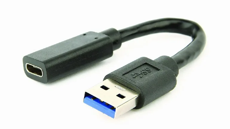 ADAPTOR GEMBIRD, USB 3.1 (T) la USB 3.0 Type-C (M), negru, "A-USB3-AMCF-01" (timbru verde 0.08 lei)