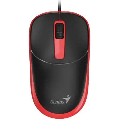 MOUSE Genius "DX-123”, PC sau NB, cu fir, USB, optic, rosu, "Wired Mouse”, "31010033406" (timbru verde 0.18 lei)