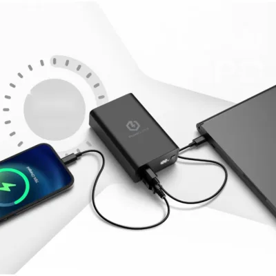PowerLocus Acumulator extern 20 000mAh, 65W PD Fast Charging, Black