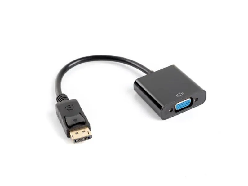 Cablu adaptor DisplayPort(M) 1.1  VGA(F) 20 cm negru