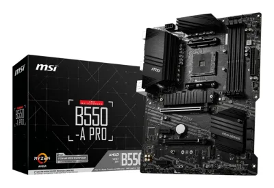 PLACA de BAZA MSI "B550-A PRO", skt AM4, ATX, AMD B550, 4 x DDR4, max. 128 GB, 6 x SATA, 2 x M.2, 7.1, "B550-A PRO"