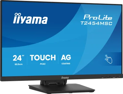 IIYAMA Monitor Touch T2454MSC-B3AG 24" InCell PCAP 10pt touchscreen monitor featuring IPS panel technology, Anti-Glare coating and a flexible stand "T2454MSC-B3AG" (timbru verde 7 lei)
