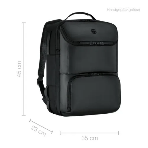 Wenger, UrbanOne, UrbanOne Travel Backpack, 15.6" Laptop Backpack, Black "653888"