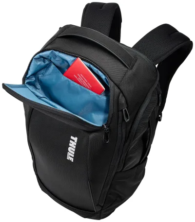 RUCSAC THULE pt. notebook de max. 15.6 inch, 26 l, 1 compartiment, buzunar frontal x 3 | buzunar lateral x 2, waterproof, poliester, negru, Accent 3205384