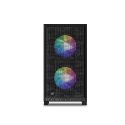 CARCASA PCCOOLER, Mini Tower, mATX, fara sursa, sticla securizata, 2 ventilatoare incluse, iluminare ARGB, negru, USB 3.2 gen 2 x 2, mic, audio, "C3D310 ARGB BK"