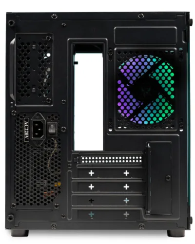 Carcasa SPACER Aquarium, RGB, Micro Tower, Black