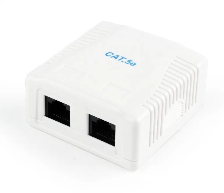 PRIZA RJ-45 aplicabila cu 2 iesiri GEMBIRD pt. cablu UTP, Cat5e, Krone (LSA) x 2 | RJ-45 (M) x 2, plastic, 1 buc, "NCAC-2U5E-01"