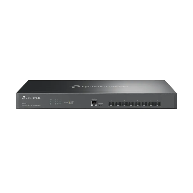 SWITCH TP-LINK  8 porturi JetStream 8-Port 10GE SFP+ L2+ Managed Switch. carcasa metalica "TL-SX3008F" (timbru verde 2 lei)