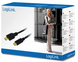 CABLU video LOGILINK, adaptor Mini-HDMI (Type C)(T) la HDMI (T), 1m, ver 1.4, conectori auriti, UHD 4K/ 30Kz, negru, "CH0021" (timbru verde 0.18 lei)