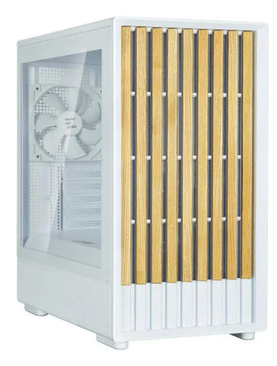 CARCASA Zalman "P10 NAMU", mini tower, gaming, fara sursa, suporta 7xfan, 3xfan inclus, PSU shroud, display 9.1inch, USB Type-C x 1, USB 3.1 gen1, audio+mic, 5 sloturi expansiune, alb, "P10 NAMU White" (timbru verde 0.24lei)