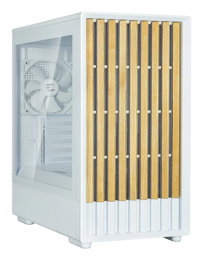 CARCASA Zalman "P10 NAMU", mini tower, gaming, fara sursa, suporta 7xfan, 3xfan inclus, PSU shroud, display 9.1inch, USB Type-C x 1, USB 3.1 gen1, audio+mic, 5 sloturi expansiune, alb, "P10 NAMU White" (timbru verde 0.24lei)