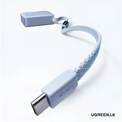 POWER BANK Ugreen "PB584", 10000mAh, 33W, 1 x USB, 1 x USB Type-C, 1 x USB Type-C integrat, display, gri, "75173B" (timbru verde 0.98 lei)