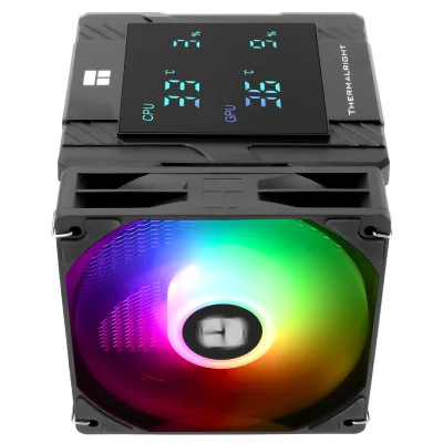 COOLER Thermalright "Peerless Assassin 120 Digital BlackArgb" skt. Intel si AMD, racire cu aer, vent. 2 x 120mm (TL-C12C-X28-S V2), 1850 rpm, 6 heatpipes, inaltime 162mm, ARGB,"Peerless Assassin 120 Digital BlackArgb"  (timbru verde 0.8 lei)