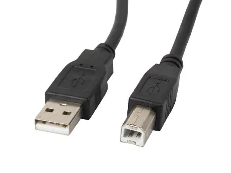 Lanberg CA-USBA-10CC-0018-BK. Cable length: 1.8 m. Connector 1: USB A, Connector 2: USB B, USB version: USB 2.0, Maximum data transfer rate: 0.48 Gbit/s, Connector contacts plating: Gold, Product colour: Black