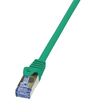 PATCH CORD S/FTP LOGILINK Cat6a, LSZH, cupru, 5 m, verde, AWG26, dublu ecranat "CQ3075S" (timbru verde 0.18 lei)