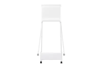 Stand mobil de podea Samsung, compatibil Samsung Flip 55", rotatie 90°, VESA 400x400, dimensiuni 835x1631.1x850.6mm, alb, garantie 3 ani