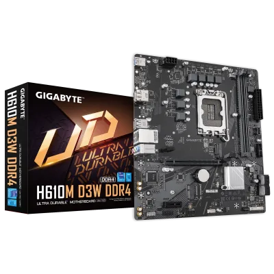 Placa de baza Gigabyte H610M D3W, Socket 1700, DDR4, Micro-ATX
