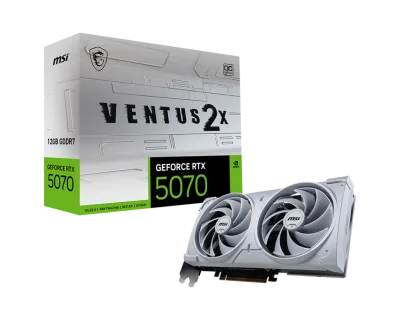 Placa video MSI GeForce RTX 5070 VENTUS 2X OC White, 12GB GDDR7, PCI Express 5.0, 192-bit