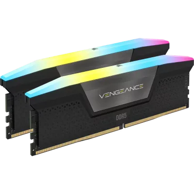 Corsair Vengeance RGB 32GB (2x16GB), DDR5, 6400MHz, CL32, 2x16GB, 1.35V Intel XMP, Negru "CMH32GX5M2B6400C32"