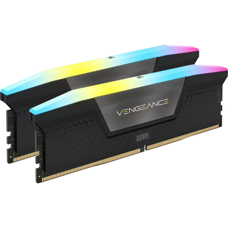 Corsair Vengeance RGB 32GB (2x16GB), DDR5, 6400MHz, CL32, 2x16GB, 1.35V Intel XMP, Negru "CMH32GX5M2B6400C32"