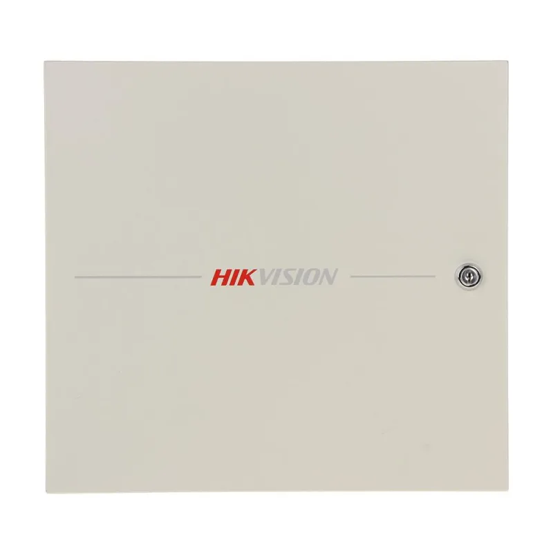 Centrala control access Hikvision DS-K2601T, pentru 1 usa bidirectionala (2 x cititoare Wiegand sau 2 x cititoare RS-485), capacitate de stocare: 100,000 cartele si 300,000 evenimente, comunicare: TCP/IP, RS-485, Wiegand (W26/W34), EHome 5.0, si protocol