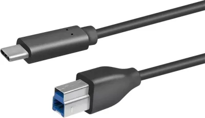 CABLU USB LOGILINK pt. imprimanta, USB 3.2 Gen1  Type-C (T) la USB 2.0 Type-B (T), 2m, 2 x ecranare, conectori auriti, negru, "CU0163" (timbru verde 0.18 lei)