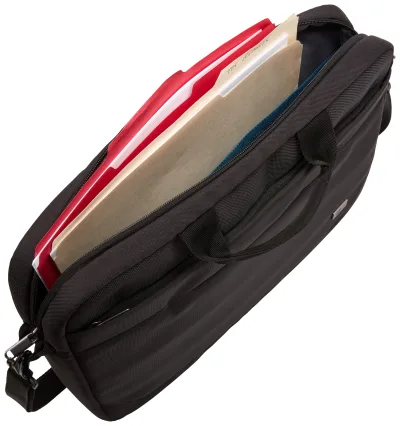 GEANTA CASE LOGIC, pt. notebook de max. 17.3 inch, 1 compartiment, buzunar frontal x 2, waterproof, poliester, negru, "ADVA-117 BLACK"/3204204