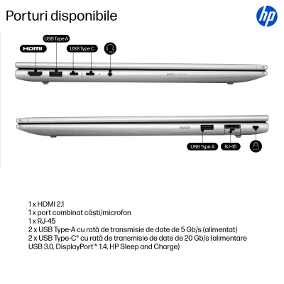 NB PB 4 G1I CU7-255U 16"/32GB/1TB W11P C14P0ET HP "C14P0ET" (timbru verde 3.5 lei)