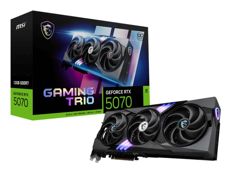Placa video GeForce RTX 5070 12G GAMING TRIO OC, GDDR7, 192-bit, Negru "GeForce RTX 5070 12G GAMING TRIO OC"