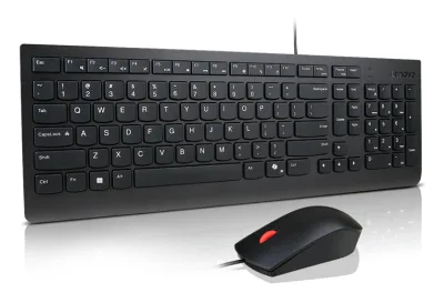 LENOVO Essential Wired Combo Keyboard & Mouse AI US English with Euro symbol 103P w/copilot button (US) "4X31R64439" (timbru verde 0.18 lei)
