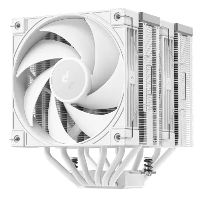 COOLER DeepCool "AK620 G2 WH" skt. Intel si AMD, racire cu aer, vent. 2 x 120mm, 2000 rpm, 6 heatpipes, inaltime 159mm, top cover lemn, alb,"R-AK620G2-WHNNMN-GJD"  (timbru verde 2 lei)