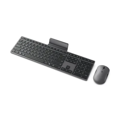 Kit wireless tastatura si mouse Lenovo 700 Modern, taste numerice, gri inchis