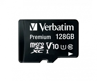 MEMORIE SD CARD VERBATIM 128GB CLASA 10 ADAPTOR INCLUS "44085" (TIMBRU VERDE 0.03 LEI)